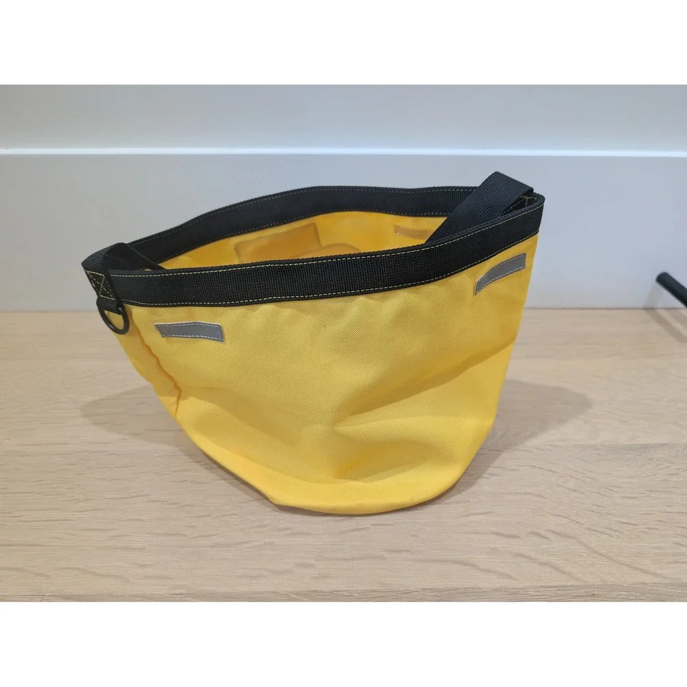 LEGO Skeleton Minifigure Head Storage Bucket Yellow Mesh Bottom Tote Bag NEW